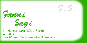 fanni sagi business card